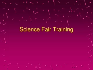 Science Fair Training