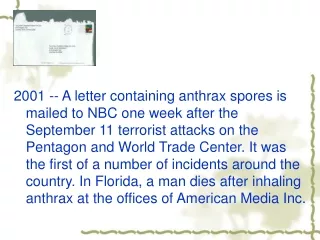 What is anthrax?