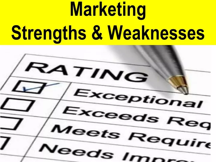 marketing strengths weaknesses