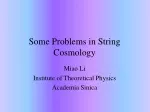 Some Problems in String Cosmology - slide 1
