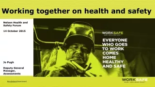 Working together on health and safety