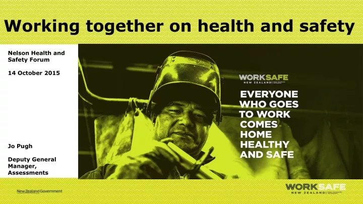working together on health and safety