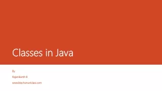 Classes in Java