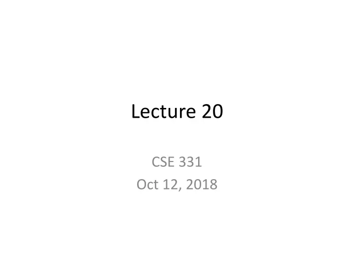 lecture 20