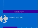 Comprehensive Math Review for CS474/674 Students - slide 1