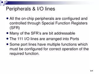 Peripherals &amp; I/O lines