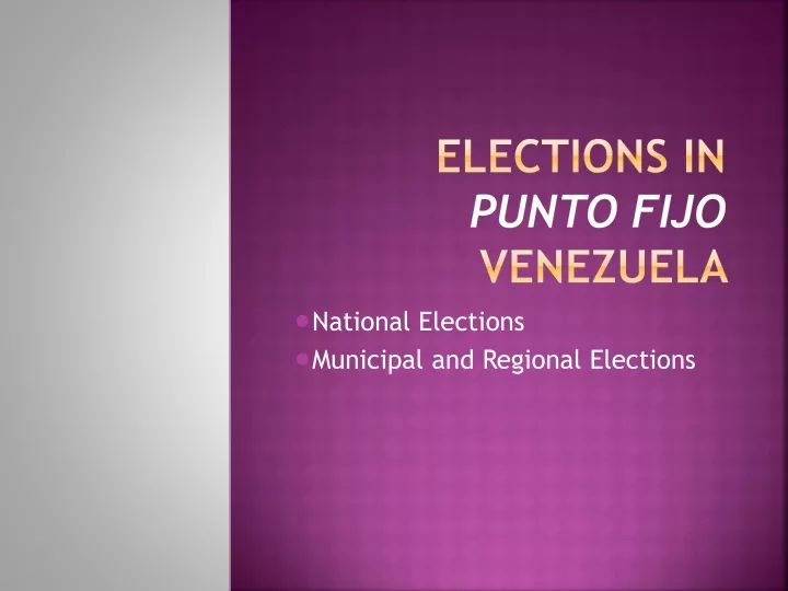 elections in punto fijo venezuela