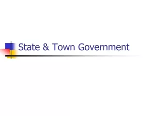 State &amp; Town Government