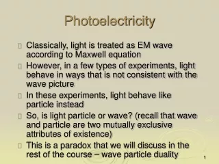 Photoelectricity