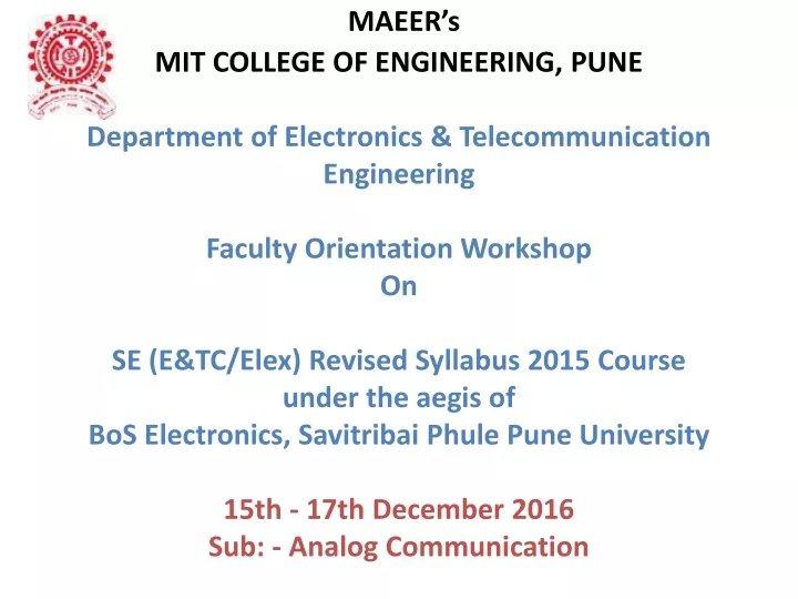 maeer s mit college of engineering pune