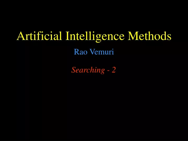 artificial intelligence methods