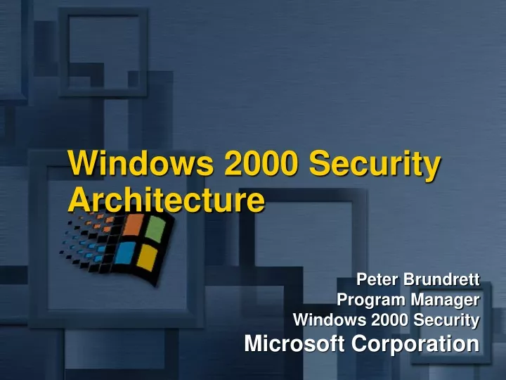 windows 2000 security architecture