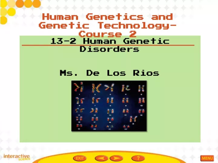 human genetics and genetic technology course 2