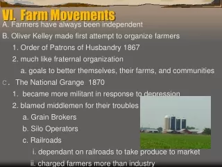 VI.  Farm Movements