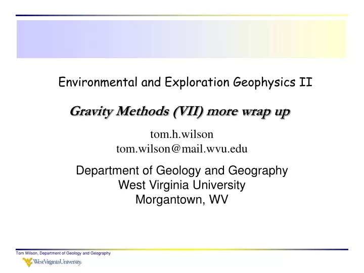 environmental and exploration geophysics ii