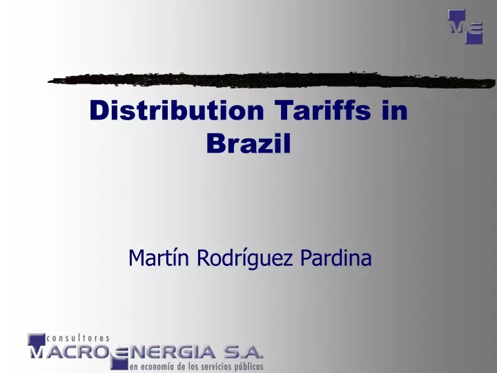 distribution tariffs in brazil