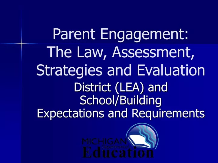 parent engagement the law assessment strategies and evaluation