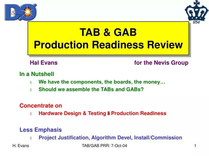 tab gab production readiness review
