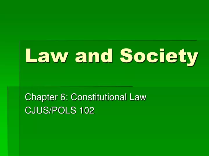 law and society
