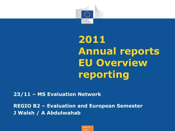 2011 annual reports eu overview reporting