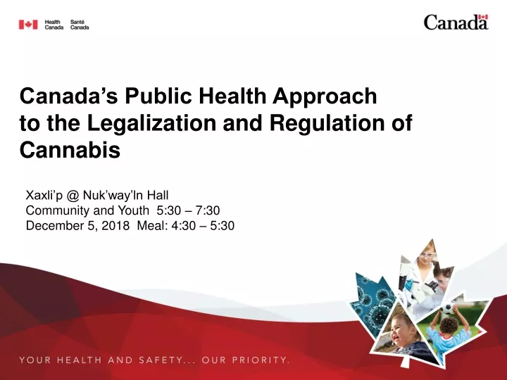 canada s public health approach to the legalization and regulation of cannabis