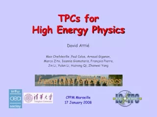 TPCs for  High Energy Physics