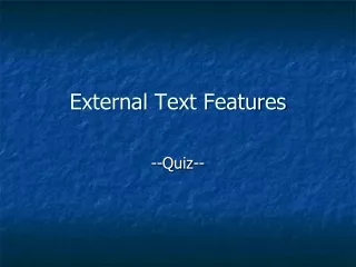 External Text Features