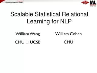 Scalable Statistical Relational Learning for NLP