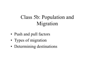 Class 5b: Population and Migration