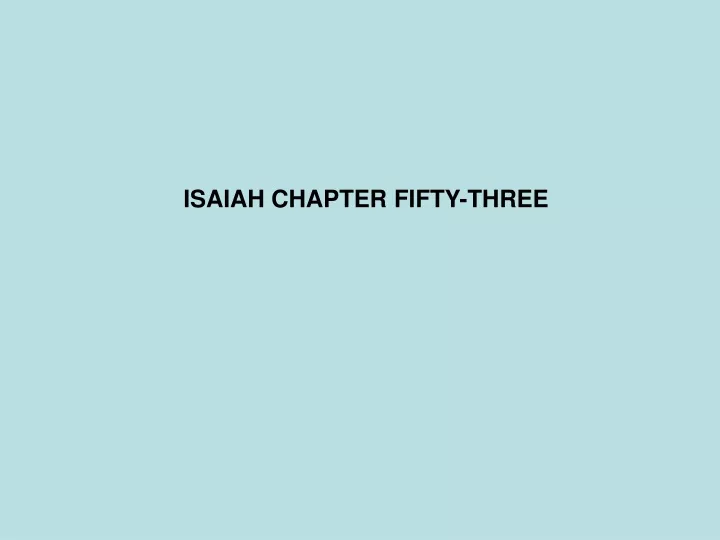 isaiah chapter fifty three
