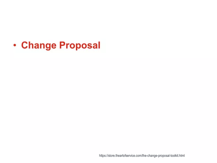 change proposal