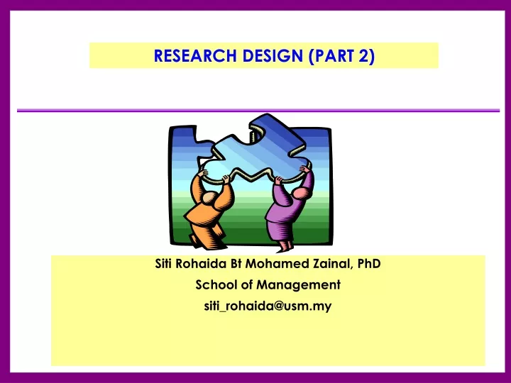 research design part 2