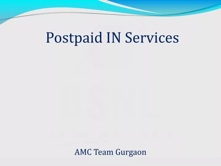 postpaid in services