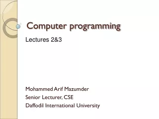 Computer programming