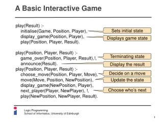 A Basic Interactive Game