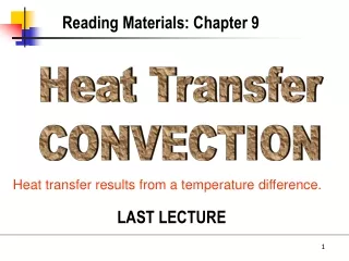 Heat Transfer CONVECTION