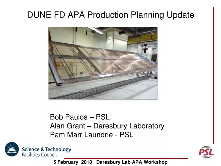dune fd apa production planning update