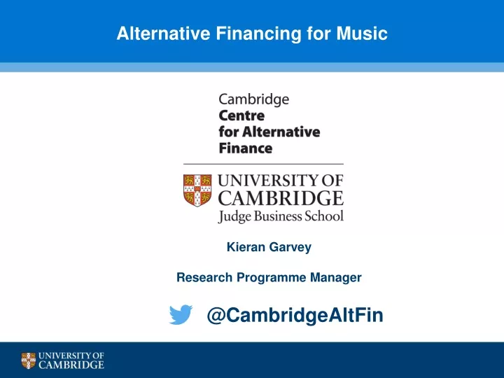 alternative financing for music