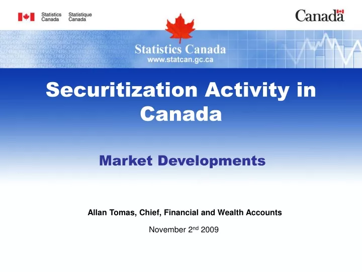 securitization activity in canada