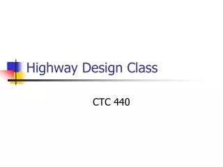 Highway Design Class