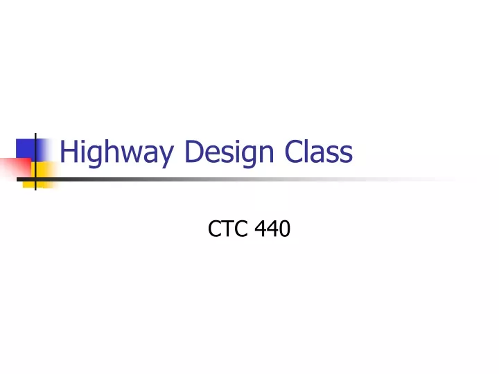 highway design class