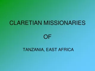 CLARETIAN MISSIONARIES OF