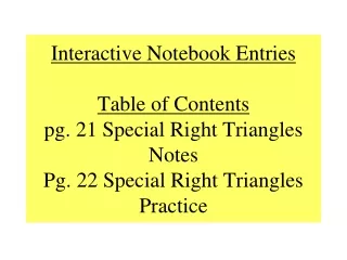 7.3 Special Right Triangles