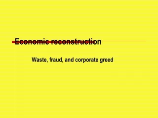Economic reconstruction
