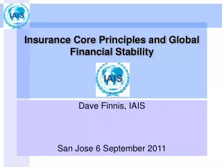 Insurance Core Principles and Global Financial Stability
