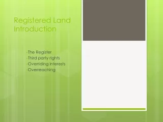 Registered Land Introduction