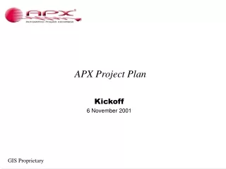 APX Project Plan