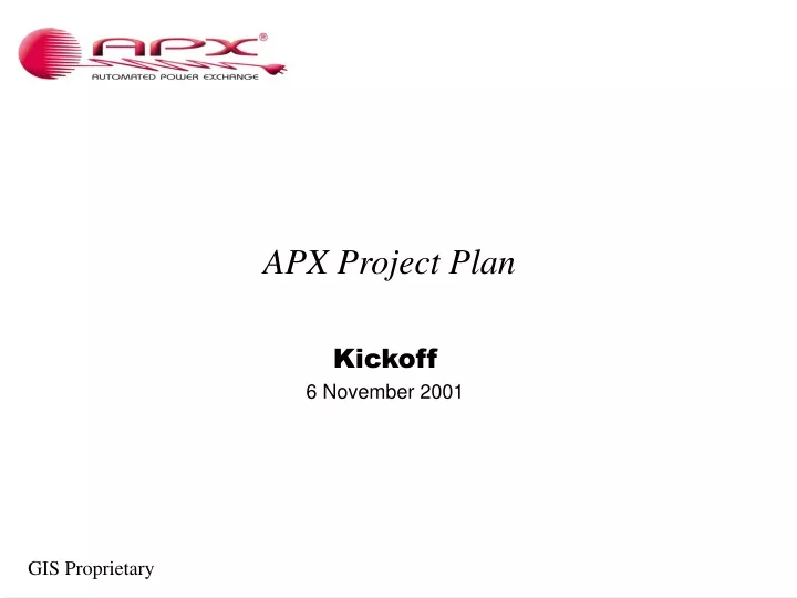 apx project plan