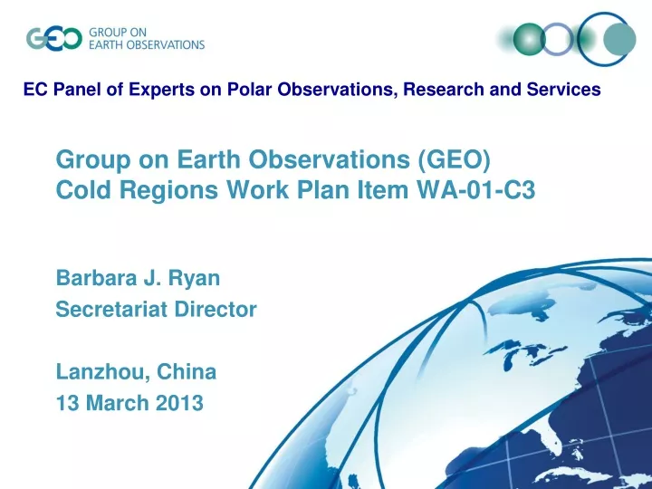 group on earth observations geo cold regions work plan item wa 01 c3