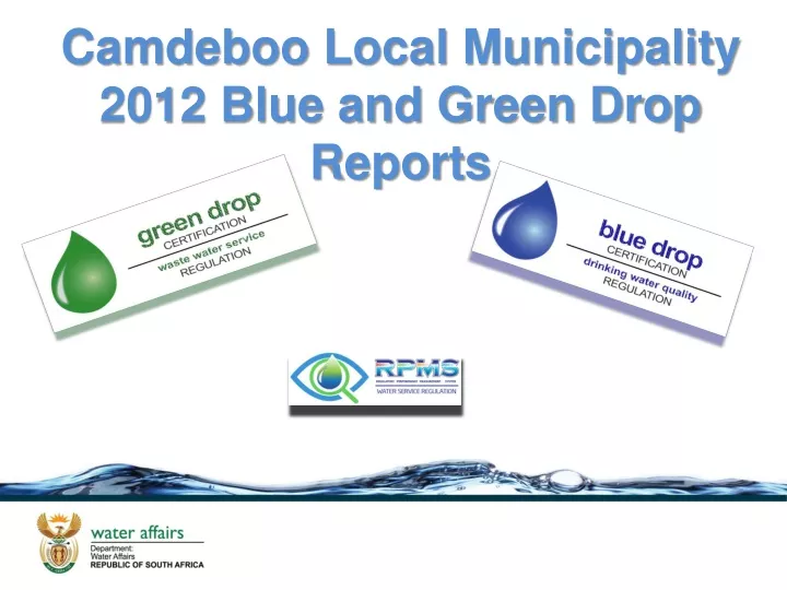 camdeboo local municipality 2012 blue and green drop reports